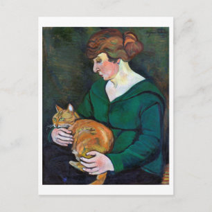 Vrouw en Kat, Suzanne Valadon Briefkaart
