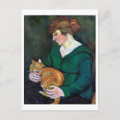 Vrouw en Kat, Suzanne Valadon Briefkaart (Voorkant)