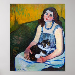 Vrouw en Kat, Suzanne Valadon Poster