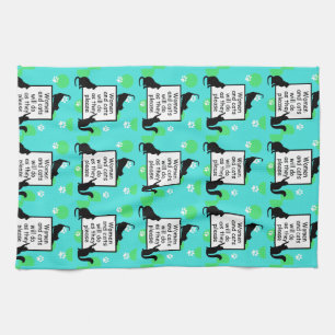 Vrouw en Katten zullen doen wat zij willen Theedoek