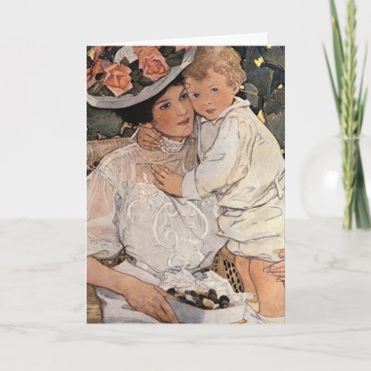 Vrouw en kind kaart (Voorkant)