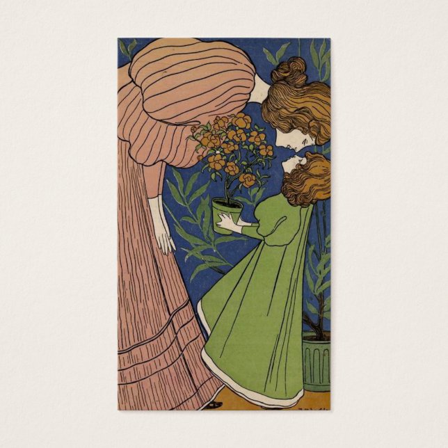 Vrouw en kind visitekaartjes (Voorkant)