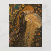 Vrouw en kwal nep Klimt Briefkaart (Voorkant)
