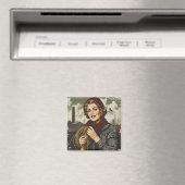 Vrouw en lijn magneet (Insitu (Vaatwasser))