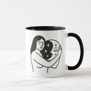 Vrouw en maan mok