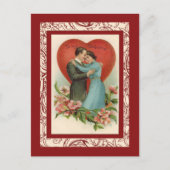 vrouw en man in het hart van de valentijn feestdagenkaart (Voorkant)