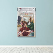 Vrouw en Man Pillars op zijkanten Canvas Afdruk (Insitu (Houten vloer))