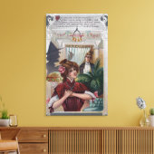 Vrouw en Man Pillars op zijkanten Canvas Afdruk (Insitu (Woonkamer))