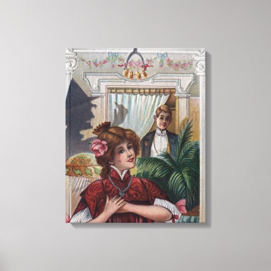 Vrouw en Man Pillars op zijkanten Canvas Afdruk (Voorkant)