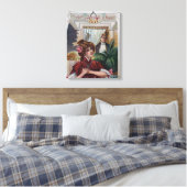 Vrouw en Man Pillars op zijkanten Canvas Afdruk (Insitu (Slaapkamer))