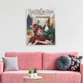 Vrouw en Man Pillars op zijkanten Canvas Afdruk (Insitu (Woonkamer))
