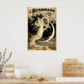  vrouw en moon Magicia Herrmann Poster (Keuken)