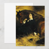 Vrouw en paarden aankondiging (Voorkant / Achterkant)