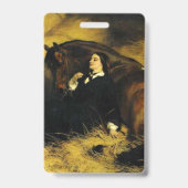 Vrouw en paarden badge (Achterkant)