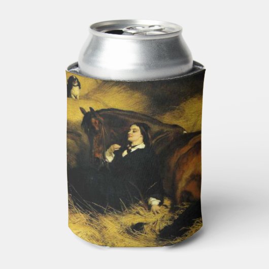 Vrouw en paarden blikjeskoeler (Blikje Voorkant)