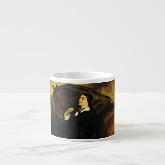 Vrouw en paarden espresso kop (Voorkant)