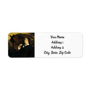 Vrouw en paarden etiket