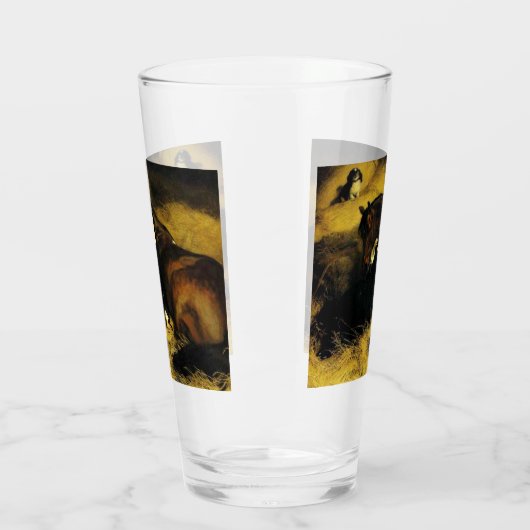 Vrouw en paarden glas (Links)