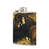 Vrouw en paarden heupfles (Links)