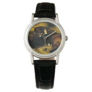 Vrouw en paarden horloge