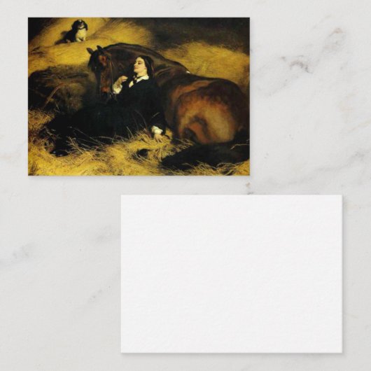 Vrouw en paarden informatiekaartje (Voorkant / Achterkant)