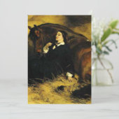 Vrouw en paarden kaart (Staand voorkant)