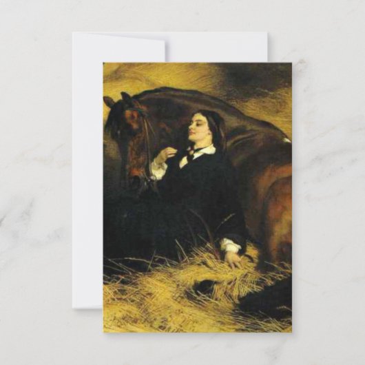 Vrouw en paarden kaart (Voorkant)