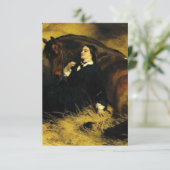 Vrouw en paarden kaart (Staand voorkant)