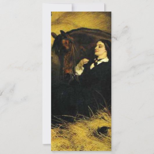 Vrouw en paarden kaart (Voorkant)