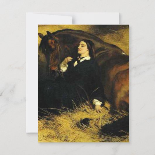 Vrouw en paarden kaart (Voorkant)