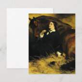 Vrouw en paarden kaart (Voorkant / Achterkant)