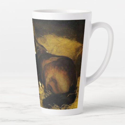 Vrouw en paarden latte mok (Rechts)