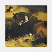 Vrouw en paarden magneet (Voorkant)