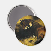 Vrouw en paarden magneet (Voorkant / Achterkant)