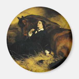 Vrouw en paarden magneet