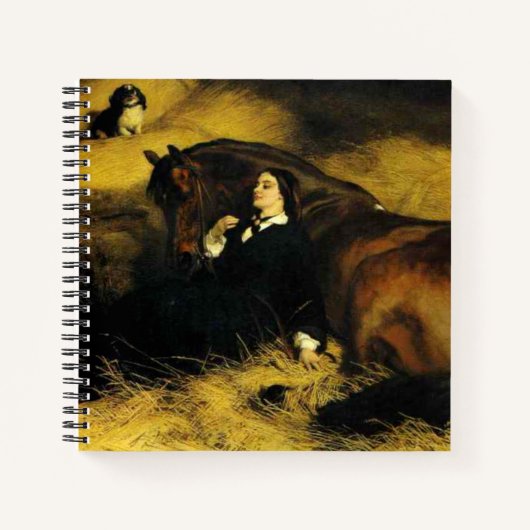 Vrouw en paarden notitieboek (Voorkant)