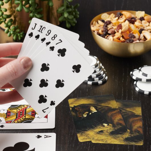 Vrouw en paarden pokerkaarten (Insitu)