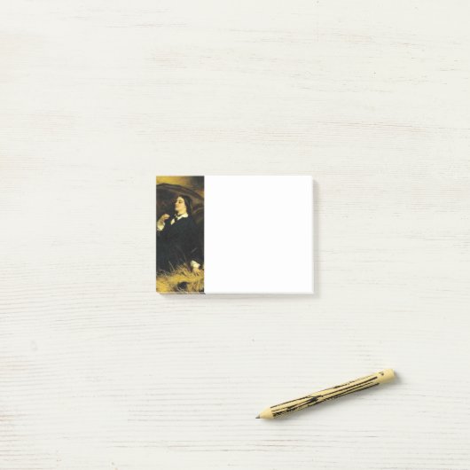 Vrouw en paarden post-it® notes (Op bureau)
