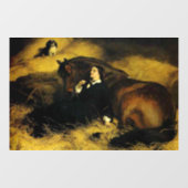 Vrouw en paarden raamsticker (Vel)