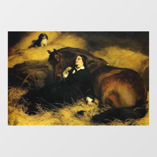 Vrouw en paarden raamsticker (Vel)