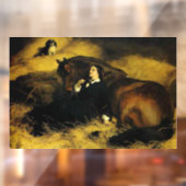Vrouw en paarden raamsticker (Vel 2)