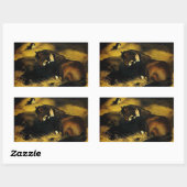 Vrouw en paarden rechthoekige sticker (Vel)