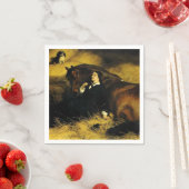 Vrouw en paarden servet (Insitu)