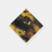 Vrouw en paarden servet (Hoek)