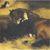 Vrouw en paarden sticker (Voorkant)