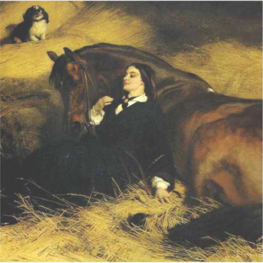 Vrouw en paarden sticker (Voorkant)