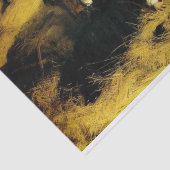 Vrouw en paarden tissuepapier (Detail)