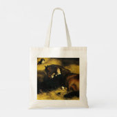 Vrouw en paarden tote bag (Achterkant)