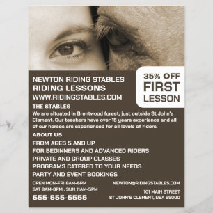 Vrouw en paarden, uitwijkinstructeur, Academie Flyer