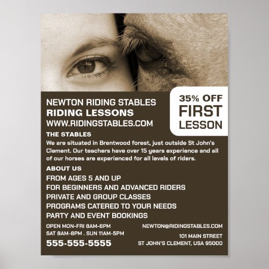 Vrouw en paarden, uitwijkinstructeur, Academie Poster (Voorkant)